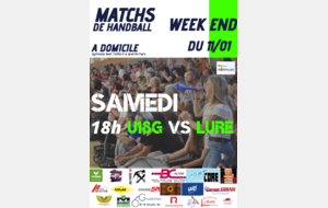Matchs à domicile week-end du 11-01