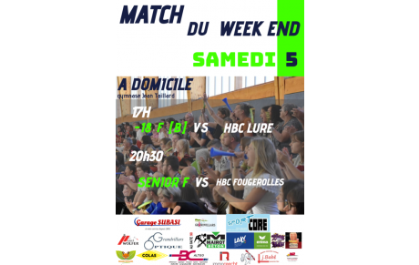 Matchs à domicile 05.10.19