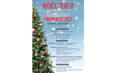 Programme des Noël'Ries du 13 au 22 décembre 2019