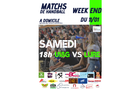 Matchs à domicile week-end du 11-01