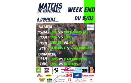 Matchs à domicile 15-02